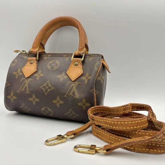 Louis Vuitton Monogram nano Speedy with Strap - Picture 1 of 16